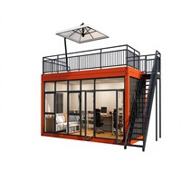 Çatı teraslı modern konteyner ev