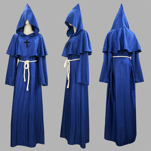 Disfraz Medieval Premium <span class=keywords><strong>de</strong></span> Halloween para Cosplay, Túnica <span class=keywords><strong>de</strong></span> Monje, Fraile, Mago, Sacerdote, Vestido para Representaciones Escénicas - Product Image 5