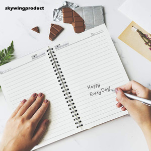 Skywing para Alibaba Vendedor superior Paquete de 6 Cuadernos encuadernados en espiral de 120 páginas Papel rayado de cubierta suave de 8,3x5,5 pulgadas para el hogar o la escuela - Product Image 3