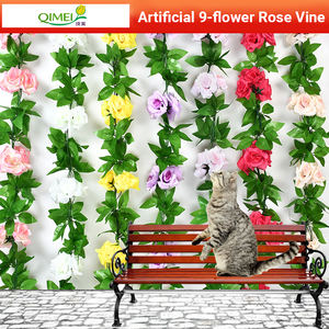 Flores artificiales Seda <span class=keywords><strong>Rosa</strong></span> Vides Plantas verdes Puerta Cabeza Boda Decoraciones para el hogar Decoraciones para el techo - Product Image 2