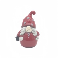 Luces LED Elfo de Navidad Gnomo Muñeca de cerámica Decoración de vacaciones de Navidad Artes y manualidades Juguetes para suministros de vacaciones de Navidad
