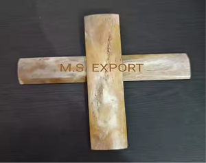 Mango de cuchillo de hueso de camello teñido marrón hecho a mano, respetuoso con el medio ambiente, diseño de tema de amor indio, artesanías naturales pulidas - Product Image 2