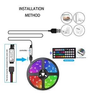 65.6ft 20m <span class=keywords><strong>LED</strong></span> striscia Rgb cambia colore 5V Usb APP BT Sync musica <span class=keywords><strong>44</strong></span> chiave irremotabile stanza interna luce <span class=keywords><strong>Led</strong></span> - Product Image 5