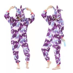Venta caliente Navidad pijamas dibujos animados lindo ropa de dormir mujeres felpa franela Pijamas conjunto Cosplay <span class=keywords><strong>Kigurumi</strong></span> Pijamas - Product Image 3