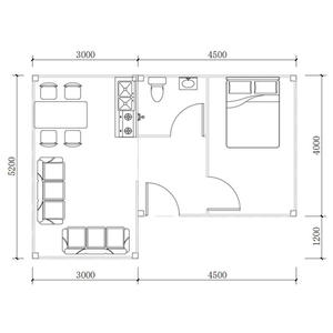 Casa Modular Móvil Miniatura, Portátil, Plegable, Prefabricada, Tipo Contenedor, con Baño - Product Image 6