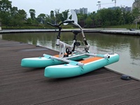 Bateau à pédales gonflable en PVC de haute qualité, style enfantin, en alliage d'aluminium, monoplace, pour loisirs aquatiques, certifié CE, à vendre