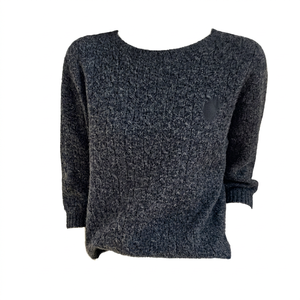 Pull en laine/viscose bleu à col rond pour femme, manches courtes, style streetwear, anti-rétrécissement, anti-boulochage, toutes saisons - Product Image 5