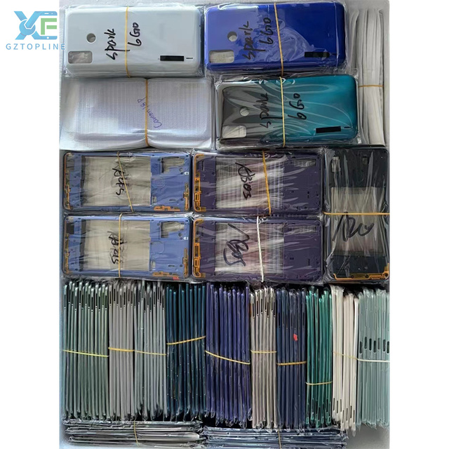 Mobile Phone Bezel Middle Plate for Samsung A10 A10s A20 A21 A20S A30 A50 Middle Frame With Side Button Replacement Part