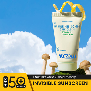 OEM ODM <span class=keywords><strong>Crème</strong></span> <span class=keywords><strong>solaire</strong></span> hydratante soyeuse douce à large spectre SPF50+ sans traces blanches, respectueuse des récifs coralliens - Product Image 2