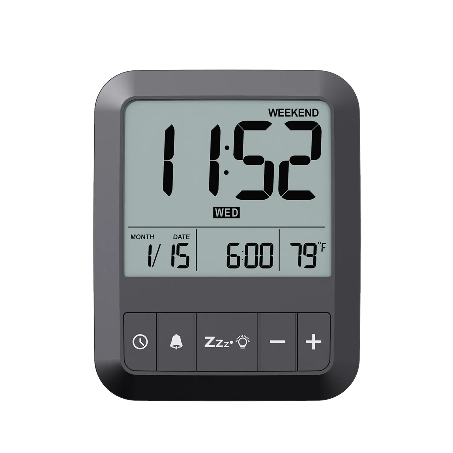 New Design Clock Modern Desk Alarm Clock Digital Clock with Temperature for Home/Office/Travel