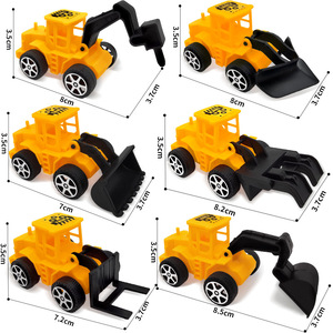 Ensemble de véhicules d'ingénierie coulissants, 6 pièces, jouet de construction en plastique pour garçons, ensemble de jeu avec excavatrice, bulldozer et chargeur - Product Image 5