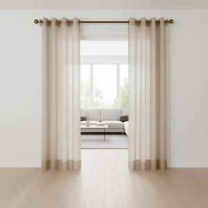 Anillas para Cortinas Tergal 2.80m X 2.50m, Cortinas Translúcidas Beige Voile, Estilo Moderno - Product Image 2