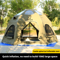 Tente d'extérieur gonflable de glamping, dôme géodésique étanche, tente de camping, tente gonflable pop-up, chapiteau de luxe, tente chaude
