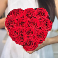 Ewige Rosen als Geschenk für Weihnachten und Muttertag - Echte Rosen in Box, Unvergängliche Infinity-Rosenblüten