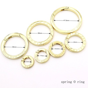 Accesorios para bolsos, 30MM, aleación chapada en oro, aplausos de Metal, anillo de puerta abierta, anillo O de resorte personalizado con logotipo - Product Image 6