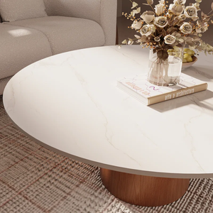 โต๊ะกาแฟทำจากไม้เนื้อแข็งโต๊ะข้างเป็นรูปนาฬิกาทรายสำหรับใช้ในห้องนั่งเล่น - Product Image 6