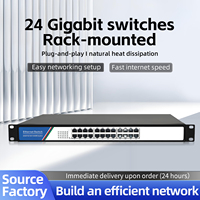 Switch Ethernet Gigabit No Administrado de 24 Puertos 10/100/1000Mbps, Switch de Red para Montaje en Rack con Capacidad de Conmutación de 52Gbps