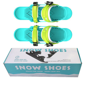 Patines MiniSki Fluorescentes Azules con Cierre de Hebilla, Ligeros, Resistentes al Desgaste, Botas de Snowboard para Exteriores, Botas de Esquí Dobles - Product Image 5