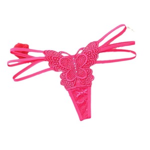 Low-Rise Ladies Butterfly G <span class=keywords><strong>String</strong></span> Ropa interior sexy Tangas finas con logotipo de punto de encaje en la cintura - Product Image 5