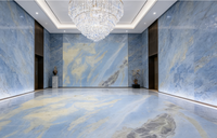 Pierre naturelle de luxe, ciel bleu, nuages blancs, pour plan de travail de cuisine, panneaux muraux, escaliers de villa, carreaux de sol