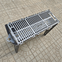 Barbecue extérieur 2-en-1, fumoir pour barbecue, grande surface de cuisson, chariot robuste, barbecue à charbon de bois, fumoir décalé