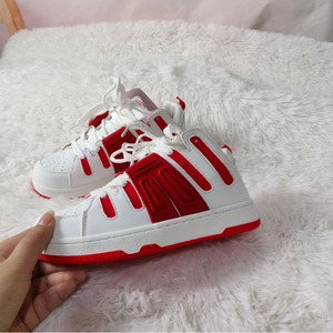 נעלי ספורט גרפיטי בשחור-לבן לגברים, נעליים עם סוליות עבות המגדילות גובה, נעלי ספורט זוגיות קז'ואל לחוץ - Product Image 6