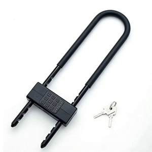 Candado en U de Acero Inoxidable Antirrobo, Resistente, con Llave <span class=keywords><strong>y</strong></span> Sistema de Apertura con Contraseña para Puerta de Doble Vidrio Templado, Suministro de Fábrica - Product Image 1