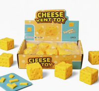 Jouet anti-stress créatif en forme de fromage carré extra large, avec logo personnalisé, à rebond lent, boule souple à presser
