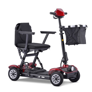Scooter Eléctrico Ligero de Aleación de Aluminio de Cuatro Ruedas para Personas Mayores, Uso Doméstico, Mini Plegable, Ayuda de Movilidad con Cesta de Almacenamiento - Product Image 1