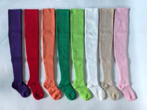 여성용 여분의 긴 스트라이프 니트 허벅지 높은 양말 플러스 사이즈 편안한 통기성 압축 무릎 스타킹 봄 - Product Image 3