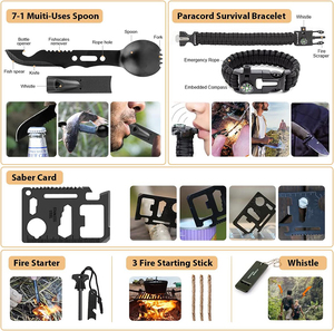 Kit de Primeros Auxilios Profesional de 250 Piezas para Viajes, Emergencias al Aire Libre, Pala Plegable Multifuncional para Camping, Kit de Supervivencia - Product Image 5