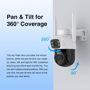 AOV <span class=keywords><strong>OKAM</strong></span> PRO APP Almacenamiento en la nube IP66 Impermeable Bullet Dome Vistas duales Detección humanoide Solar Dos lentes WiFi Cámara al aire libre - Product Image 3