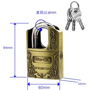 Aleación de zinc + acero medio envuelto Alta Seguridad candado de Venta caliente en existencias