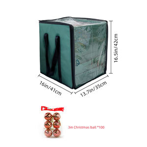 Прочная сумка для хранения рождественских украшений, большая емкость, коробка для хранения рождественских украшений, органайзер, коробка для хранения - Product Image 4