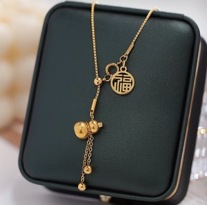 Bracelet pendentif sablier en acier inoxydable plaqué or 18 carats, nouvelle tendance vintage, bijoux pour femme, idéal pour mariage et soirée – Meilleures ventes - Product Image 5