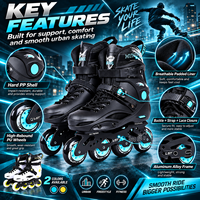 Patins à roulettes freestyle pour adultes, coque rigide, cadre en alliage d'aluminium, roues en PU, freeskate urbain, OEM, taille européenne 35-46