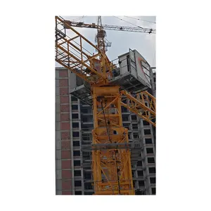 Used Tower Crane 10 Ton 60m 6515-10 Arm Length 65m Max Lift 10ton Construction Tower Crane For Sale