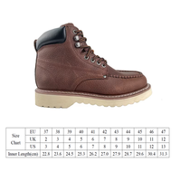 Sepatu Keselamatan Kerja Kulit Ringan untuk Hiking dan Aktivitas Luar Ruangan, Model Climbing Industrial Ankle Cut dengan Sol EVA dan Konstruksi Goodyear Welt