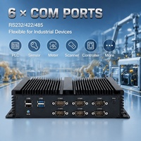 Mini PC industriel compatible processeurs I5 I7 et double emplacement DDR4, SSD NVMe, conception sans ventilateur, VGA HD LCD pour borne interactive