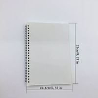RubySub A5 Carnets de notes à spirale 21*14.4cm avec couverture en PET Vierges de sublimation pour la décoration et les accessoires de bureau