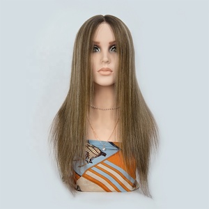 Perruque Lace Front HD 13x4 Brun Cendré Clair avec Mèches Blondes Effet Bébé, Ligne de Cheveux Naturelle, Cheveux Humains, pour Femmes Blanches - Product Image 1