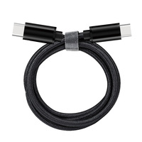 PD60W3A jalur Data tipe-c, kepala ganda 10Gbps pengisian cepat untuk komputer ponsel Hard Disk PVC jaket dengan Braid SHIELD