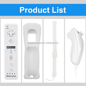 Manette Motion <span class=keywords><strong>Plus</strong></span> 2-en-1 avec moteur de vibration pour télécommande Nintendo Wii, joystick de jeu Nunchuck, manette gauche et droite pour - Product Image 6