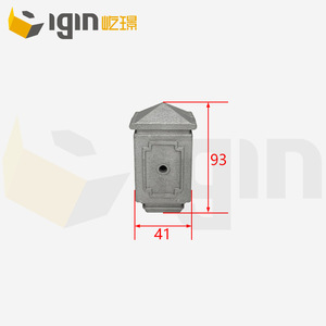 Poste de escalera de aluminio de 25x25 mm, accesorio de balaustrada de estilo europeo para puerta de patio y piezas de escalera - Product Image 2