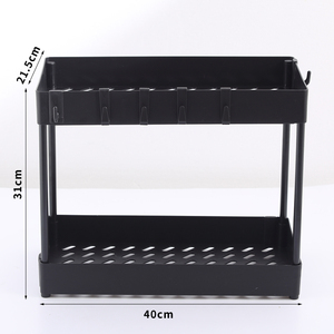Wholesale custom plastic bathroom kitchen rack storage shelf under-sink organizer