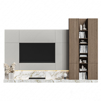 Meuble TV mural et console contemporains en bois, modernes, luxueux, réglables, personnalisables et écologiques pour salon
