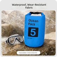 Sac étanche flottant en bâche PVC 500D de 5L avec logo personnalisé pour la navigation, la natation et les activités nautiques