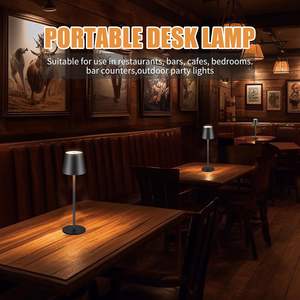 Lampe de table sans fil rechargeable en gros, portable, fonctionnant sur batterie 1200-5000mAh, avec gradation progressive 3 couleurs - Product Image 5