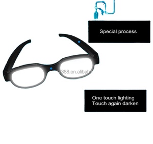 Lunettes de soleil lumineuses avec LED phosphorescentes, Cosplay, inspiré du dessin animé japonais, ParFunnyty, accessoire pour fête, <span class=keywords><strong>YouTube</strong></span>, insgrammes de 40 cm, 02 - Product Image 4
