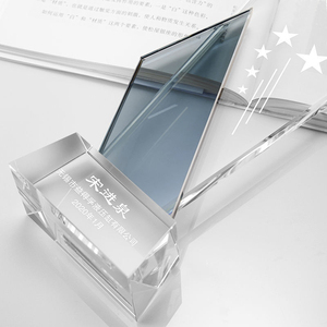 छोटे पुल का नया आगमन खाली क्रिस्टल ट्रॉफी पुरस्कार प्रशिक्षण और टीम निर्माण के लिए कस्टम लोगो सस्ता पट्टिका - Product Image 6